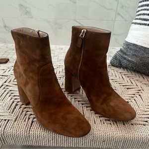 Caramel Suede Stuart Weitzman Booties Size 7